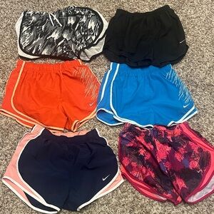 Nike Women's Dri-Fit Athletic Shorts - Black, Orange, Blue, Pink